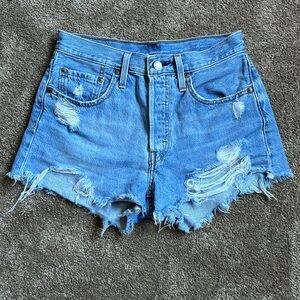 Levi’s 501 High Waist Denim Shorts